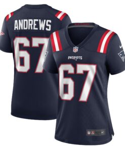 Jake Andrews New England Patriots  Women_s Team Game Jersey   Navy