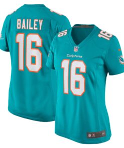 Jake Bailey Miami Dolphins  Women_s Game Player Jersey  Aqua