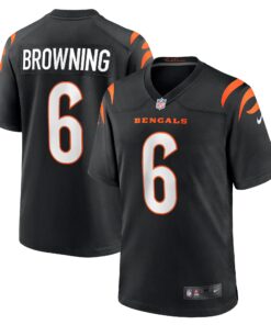 Jake Browning Cincinnati Bengals  Game Jersey  Black