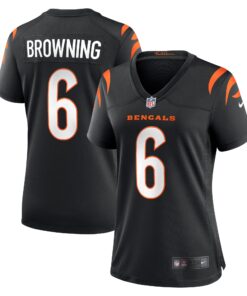 Jake Browning Cincinnati Bengals  Women_s Game Jersey  Black