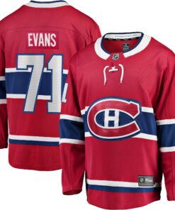 Jake Evans Montreal Canadiens Fanatics Home Breakaway Player Jersey  Red