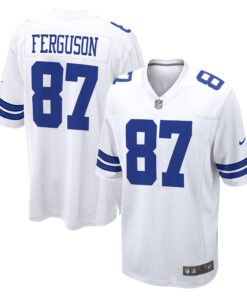 Jake Ferguson Dallas Cowboys  Game Jersey  White 1