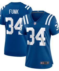 Jake Funk Indianapolis Colts  Women_s Team Game Jersey   Royal