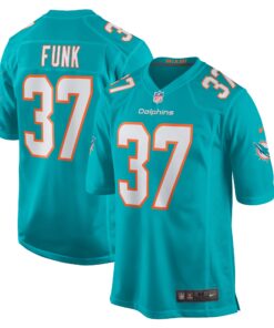 Jake Funk Miami Dolphins   Game Jersey   Aqua