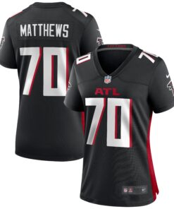 Jake Matthews Atlanta Falcons  Women_s Game Jersey  Black