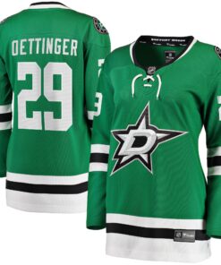 Jake Oettinger Dallas Stars Fanatics Women_s Home Breakaway Player Jersey  Kelly Green