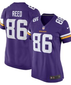 Jake Reed Minnesota Vikings  Women_s Retired Player Game Jersey  Purple