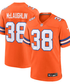 Jaleel McLaughlin Denver Broncos  Mile High Collection 1977 Throwback Player Game Jersey  Orange