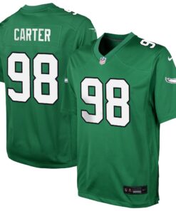 Jalen Carter Philadelphia Eagles  Youth Alternate Player Game Jersey  Kelly Green