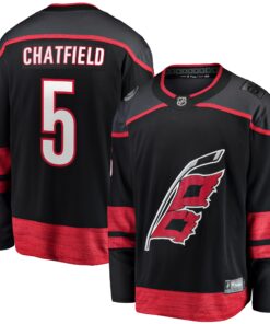 Jalen Chatfield Carolina Hurricanes Fanatics Home Premier Breakaway Player Jersey  Black