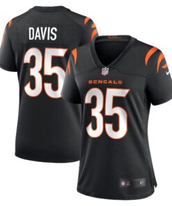 Jalen Davis Cincinnati Bengals  Women_s Game Player Jersey  Black