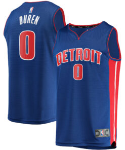 Jalen Duren Detroit Pistons Fanatics Fast Break Replica Jersey - Icon Edition - Blue