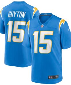 Jalen Guyton Los Angeles Chargers  Game Player Jersey  Powder Blue