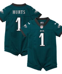 Jalen Hurts Philadelphia Eagles  Newborn amp Infant Game Romper Jersey  Midnight Green