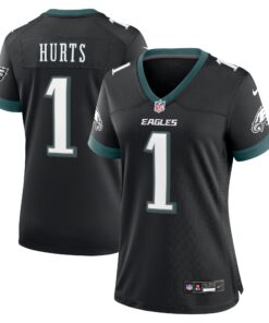 Jalen Hurts Philadelphia Eagles  Women_s Alternate Game Jersey  Black