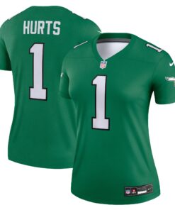 Jalen Hurts Philadelphia Eagles  Women_s Alternate Legend Player Jersey  Kelly Green