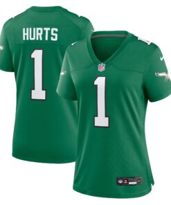 Jalen Hurts Philadelphia Eagles  Women_s Game Player Jersey  Kelly Green