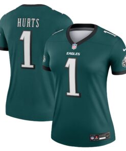 Jalen Hurts Philadelphia Eagles  Women_s Legend Jersey  Midnight Green 1