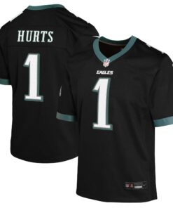 Jalen Hurts Philadelphia Eagles  Youth Game Jersey  Black