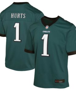 Jalen Hurts Philadelphia Eagles  Youth Game Jersey  Midnight Green