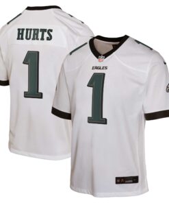 Jalen Hurts Philadelphia Eagles  Youth Game Jersey  White
