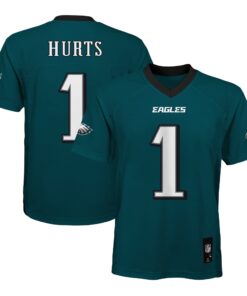 Jalen Hurts Philadelphia Eagles Youth Replica Player Jersey  Midnight Green