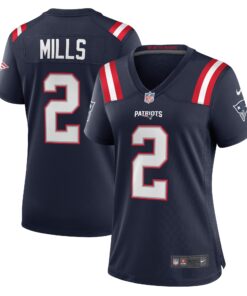 Jalen Mills New England Patriots  Women_s Game Player Jersey  Navy