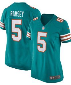 Jalen Ramsey Miami Dolphins  Women_s Alternate Game Jersey  Aqua