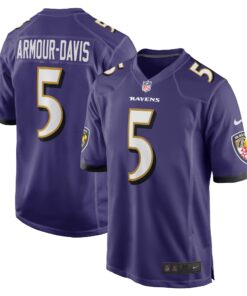 Jalyn ArmourDavis Baltimore Ravens  Game Player Jersey  Purple