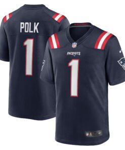 Ja_Lynn Polk New England Patriots  Team Game Jersey   Navy 1