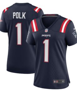 Ja_Lynn Polk New England Patriots  Women_s Team Game Jersey   Navy