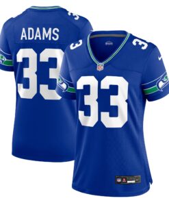 Jamal Adams Seattle Seahawks  Women_s Throwback Player Game Jersey  Royal