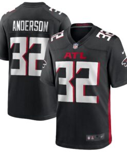 Jamal Anderson Atlanta Falcons  Game Retired Player Jersey  Black