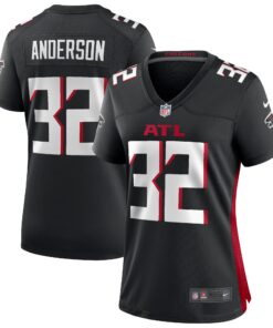 Jamal Anderson Atlanta Falcons  Women_s Game Retired Player Jersey  Black
