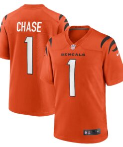 Ja_Marr Chase Cincinnati Bengals  Alternate Game Jersey  Orange