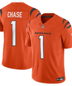 Ja_Marr Chase Cincinnati Bengals  Vapor F.U.S.E. Limited Jersey  Orange