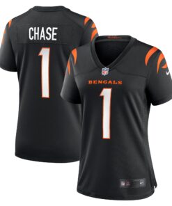 Ja_Marr Chase Cincinnati Bengals  Women_s Game Jersey  Black