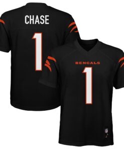 Ja_Marr Chase Cincinnati Bengals Youth Replica Player Jersey  Black