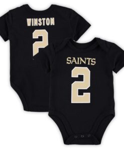 Jameis Winston New Orleans Saints Newborn amp Infant Team Player Bodysuit  Black