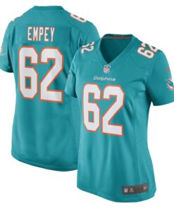 James Empey Miami Dolphins  Women_s Game Player Jersey  Aqua