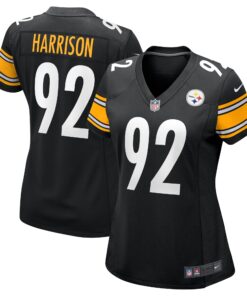 James Harrison Pittsburgh Steelers  Women_s Retired Game Jersey  Black
