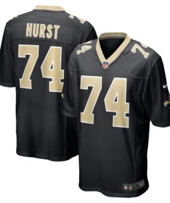 James Hurst New Orleans Saints  Game Jersey  Black