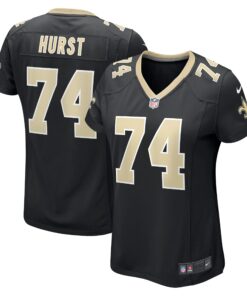 James Hurst New Orleans Saints  Women_s Game Jersey  Black