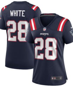 James White New England Patriots  Women_s Game Jersey  Navy