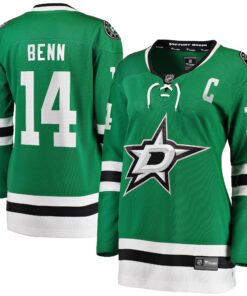 Jamie Benn Dallas Stars Fanatics Women_s Captain Patch Home Breakaway Player Jersey  Kelly Green