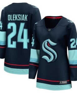 Jamie Oleksiak Seattle Kraken Fanatics Women_s Home Breakaway Player Jersey  Deep Sea Blue