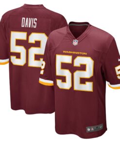 Jamin Davis Washington Football Team  2021 NFL Draft First Round Pick Game Jersey  Burgundy