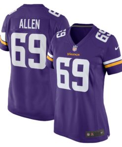 Jared Allen Minnesota Vikings Women_s  Retired Player Game Jersey  Purple
