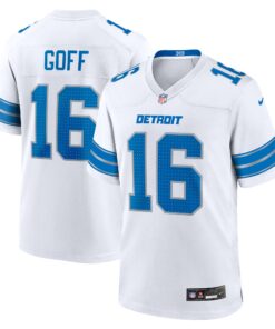 Jared Goff Detroit Lions  Game Jersey  White