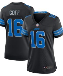 Jared Goff Detroit Lions  Women_s 2nd Alternate Game Jersey  Black